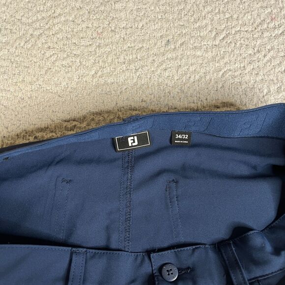Footjoy Golf Pants Mens 34 x 32 Navy Blue Performance Moxie Chino Activewear - Picture 5 of 13